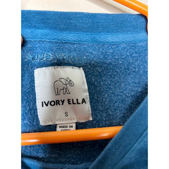 Ivory Ella Sweatshirt Womens Size Small Blue Tie Dye Ryan Oversized Pullover - Picture 2 of 3